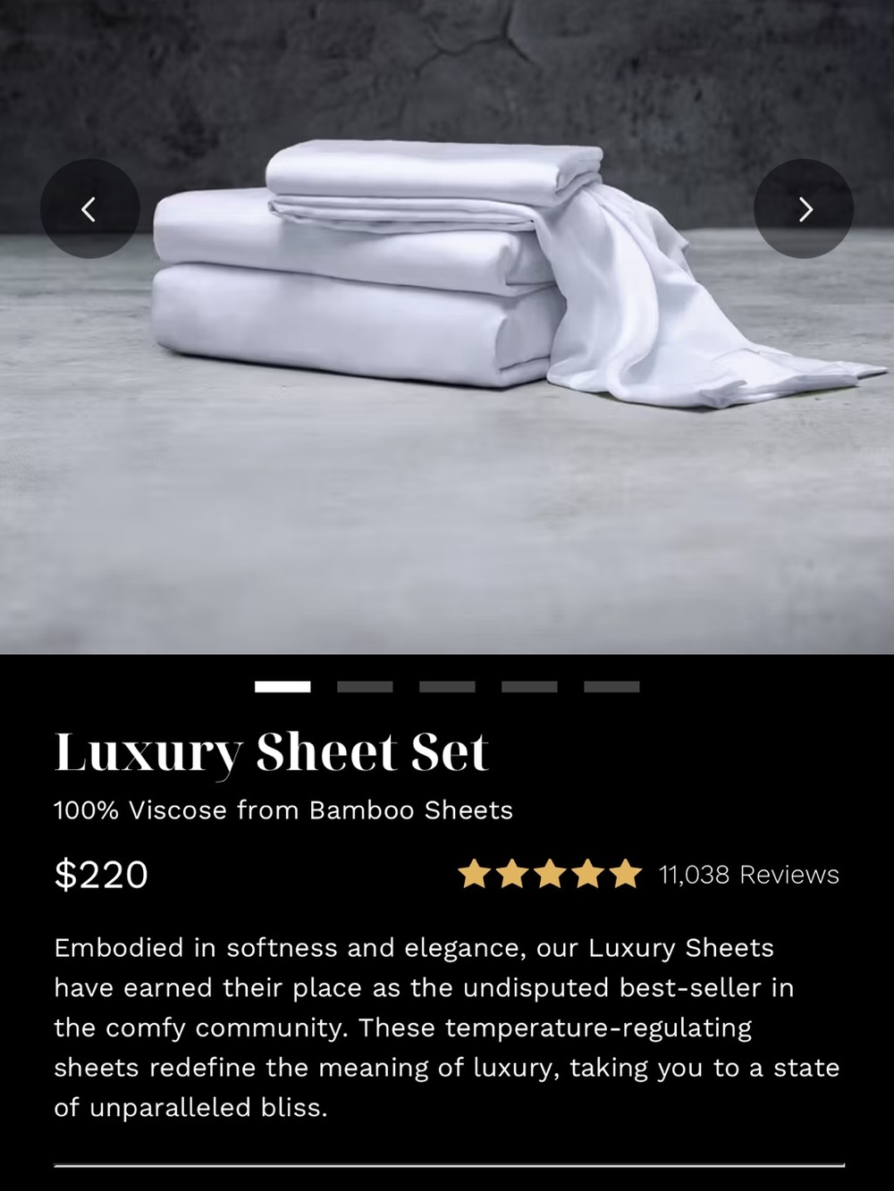 NWT Luxome California King Luxury Sheet Set 100% Viscose Bamboo, 400 TC- Stone - Picture 3 of 5